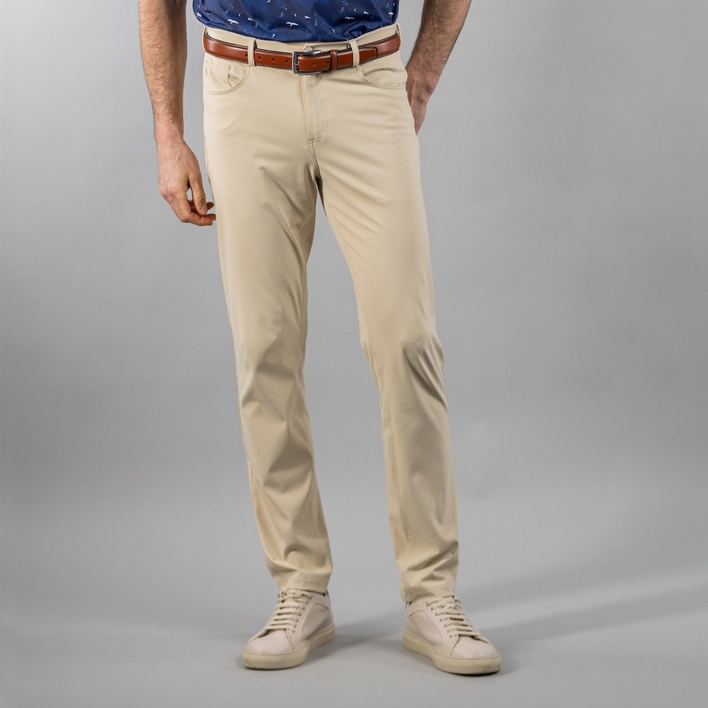 Scales Gear East Performance Pants 38x32 Khaki Stretch Golf Fishing Straight Leg